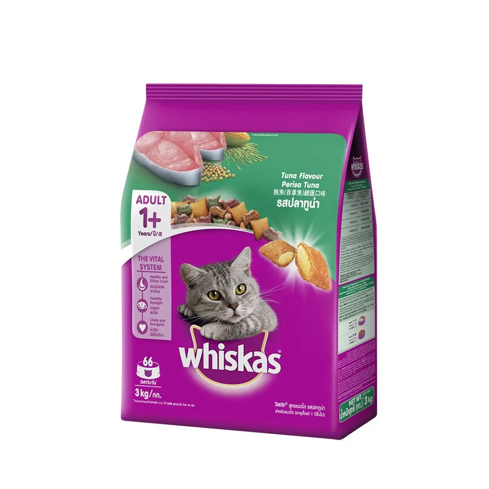 WHISKAS CAT FOOD TUNA FLV ADT 1+ YEARS 3KG