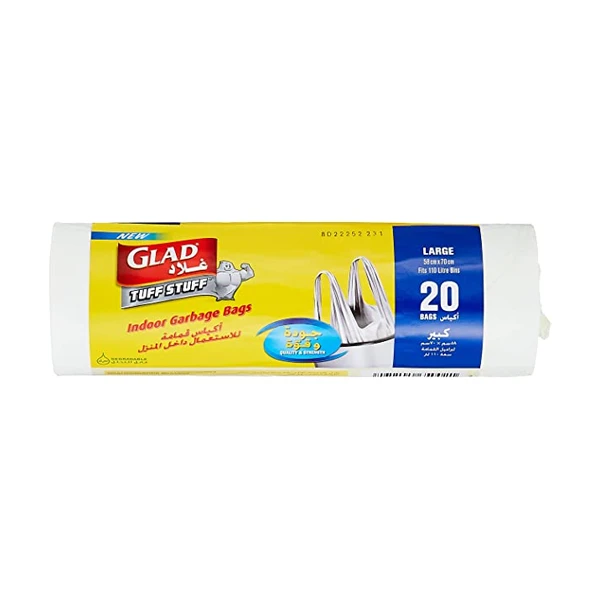 GLAD Garbage Bags White 24*18 inch 20 Bag