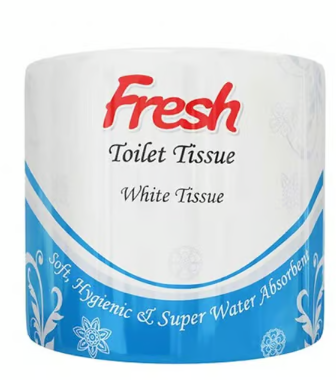 FRESH TISSUE WHITE TOILET TISSUE.